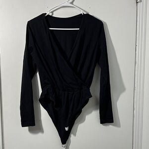 Black Long Sleeve Kids One Piece